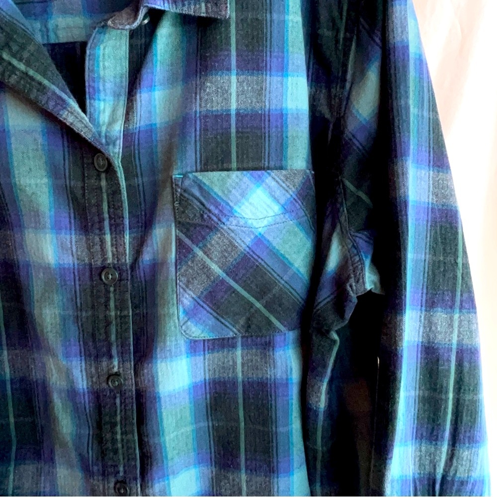 Eddie Bauer Flannel Plaid Shirt Lightweight Size 2XL - Picture 4 of 10